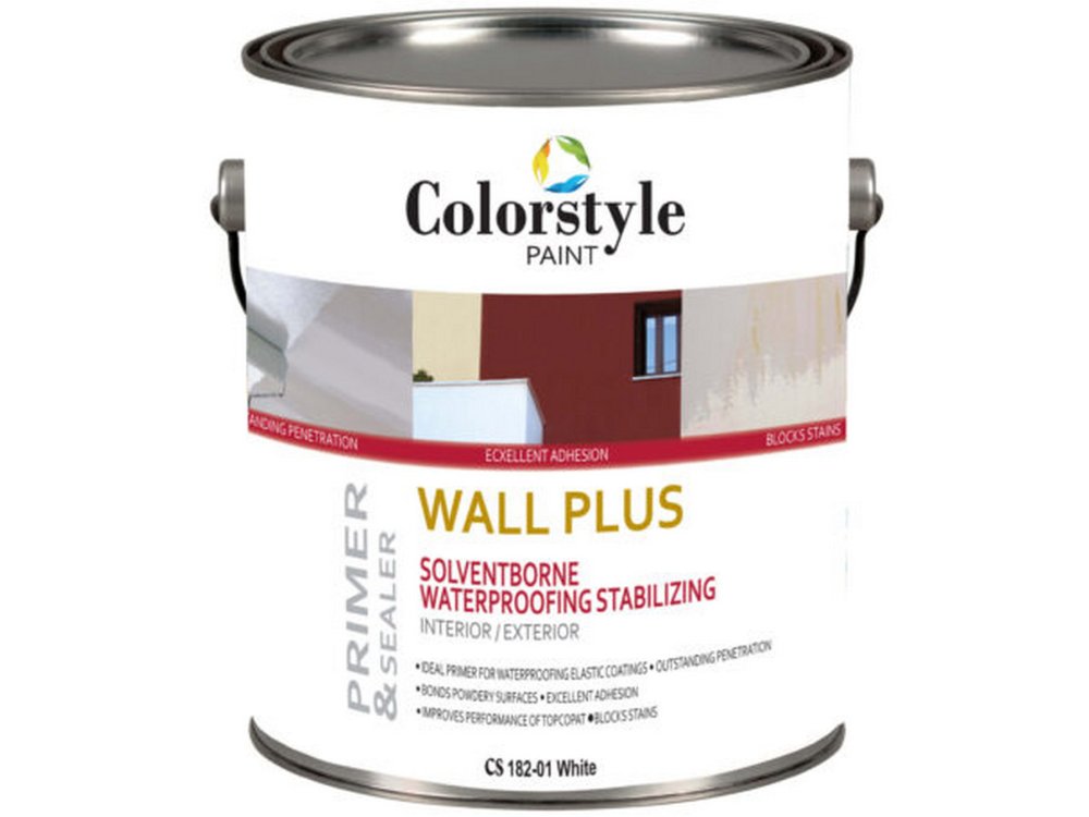 Colorstyle CS 182 Wall Plus Αδιάβροχο Υπόστρωμα Διαλύτου Λευκό 1Lt 