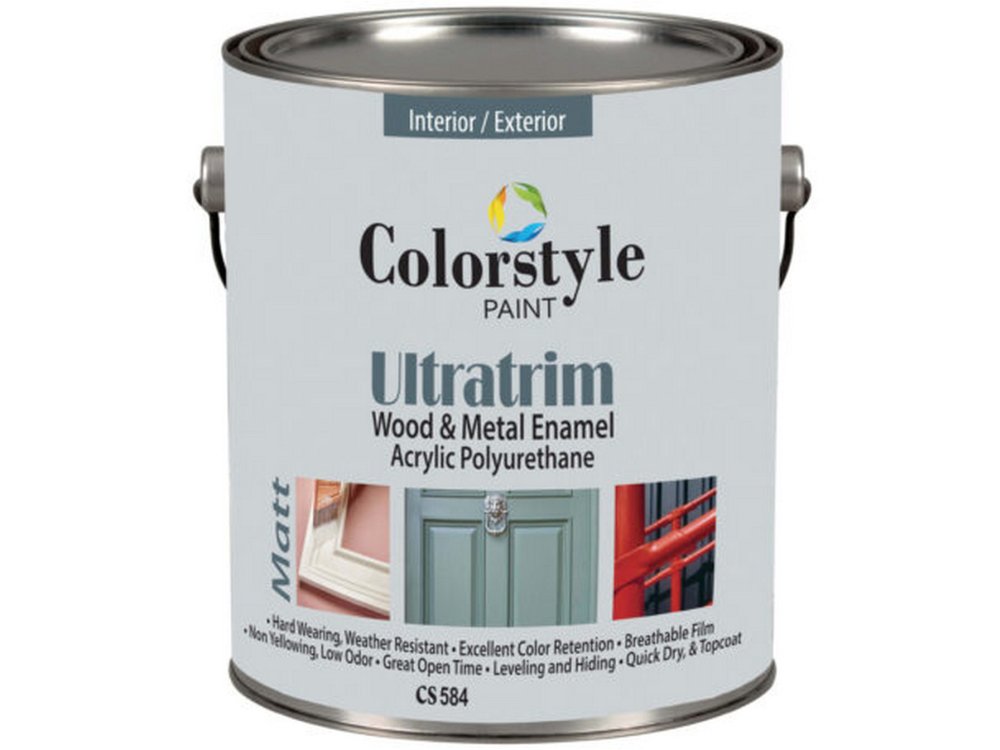 Colorstyle CS 584 ULTRATRIM Λευκή 2,25Lt Πολυουρεθανική Pιπολίνη Νερού Ματ