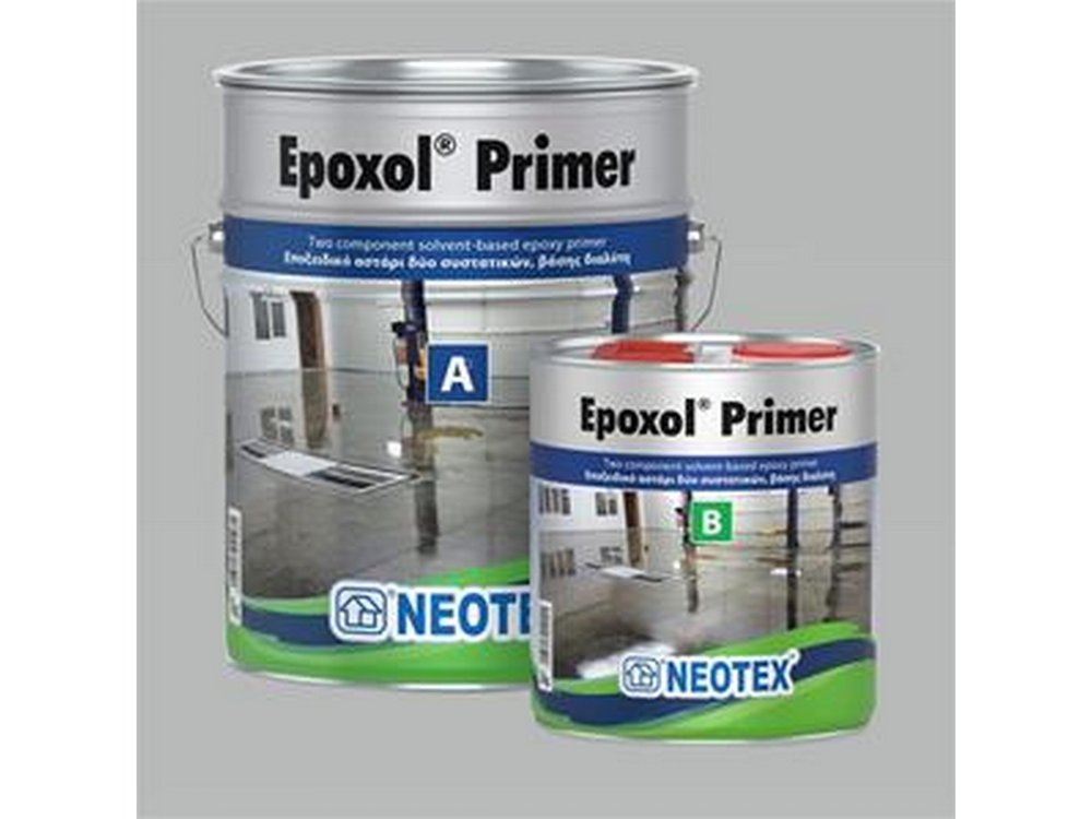 Neotex Epoxol Primer Διάφανο 10Kg (A+B) Eποξειδικό Αστάρι Διαλύτου Δύο Συστατικών